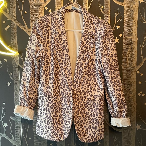 NWOT Leopard Print Rachel Zoe Blazer - Picture 1 of 6